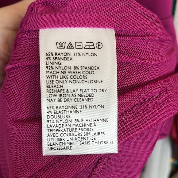 NWT UO Maria Short Sleeve Ponte Mini Dress, Magenta-Purple - Picture 7 of 8